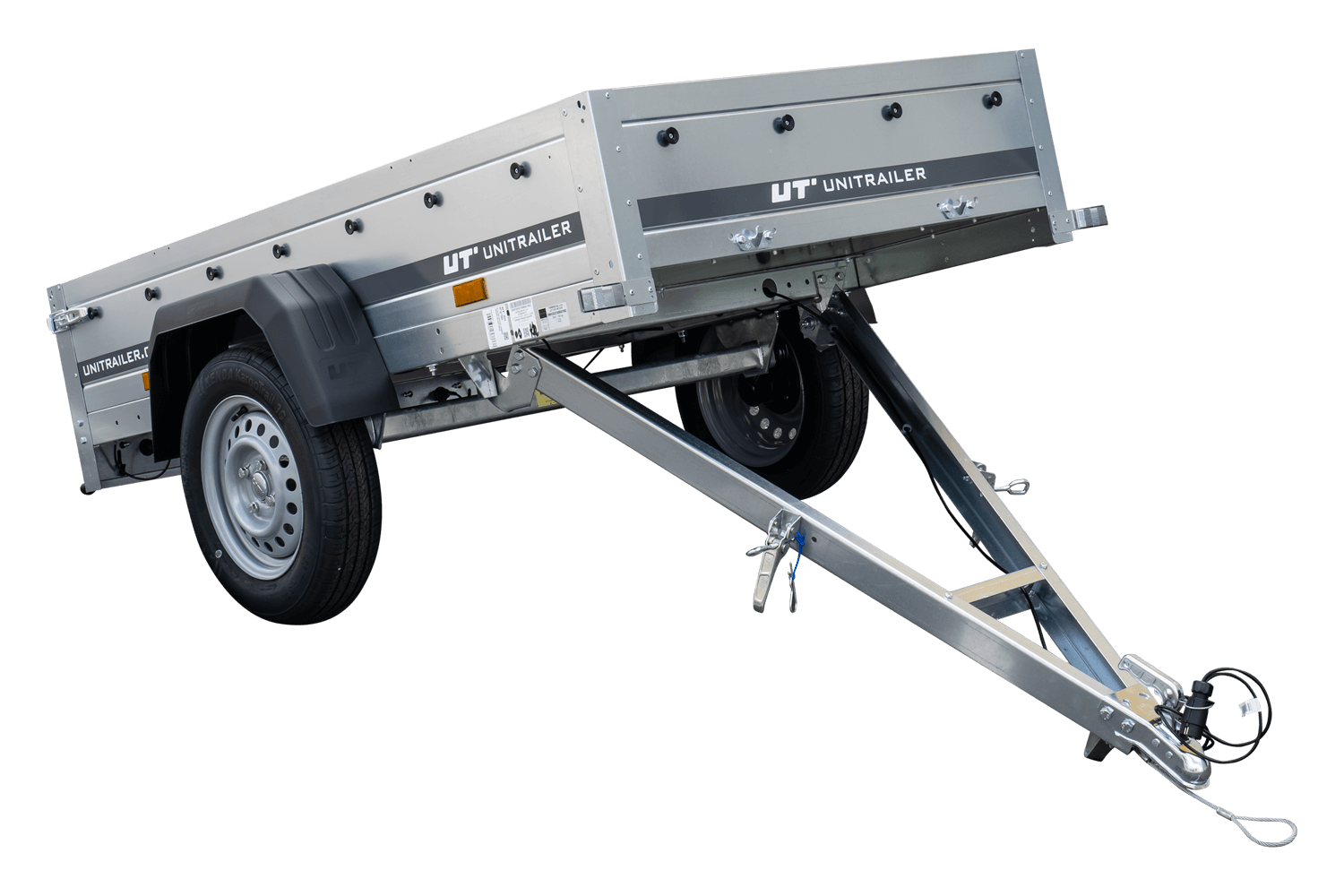 Remorque neuve 200x106 avec bâche plate, rehausses de ridelles et roue jockey - Garden Trailer 200 KIPP