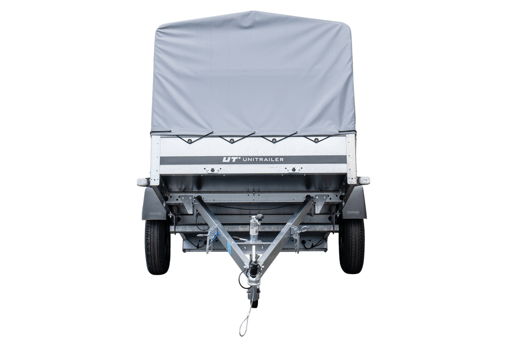 Remorque routière avec bâche haute, arceau H-800 et roue jockey 230x125 Garden Trailer 230 KIPP
