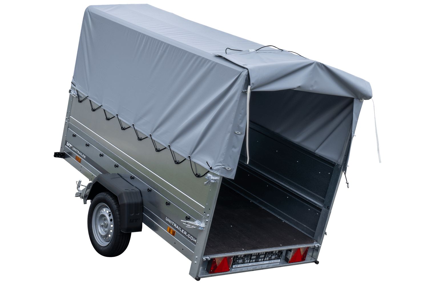 Remorque haute avec rehausses de ridelles et bâche haute - 2,30 x 1,25 m - Garden Trailer 230 KIPP